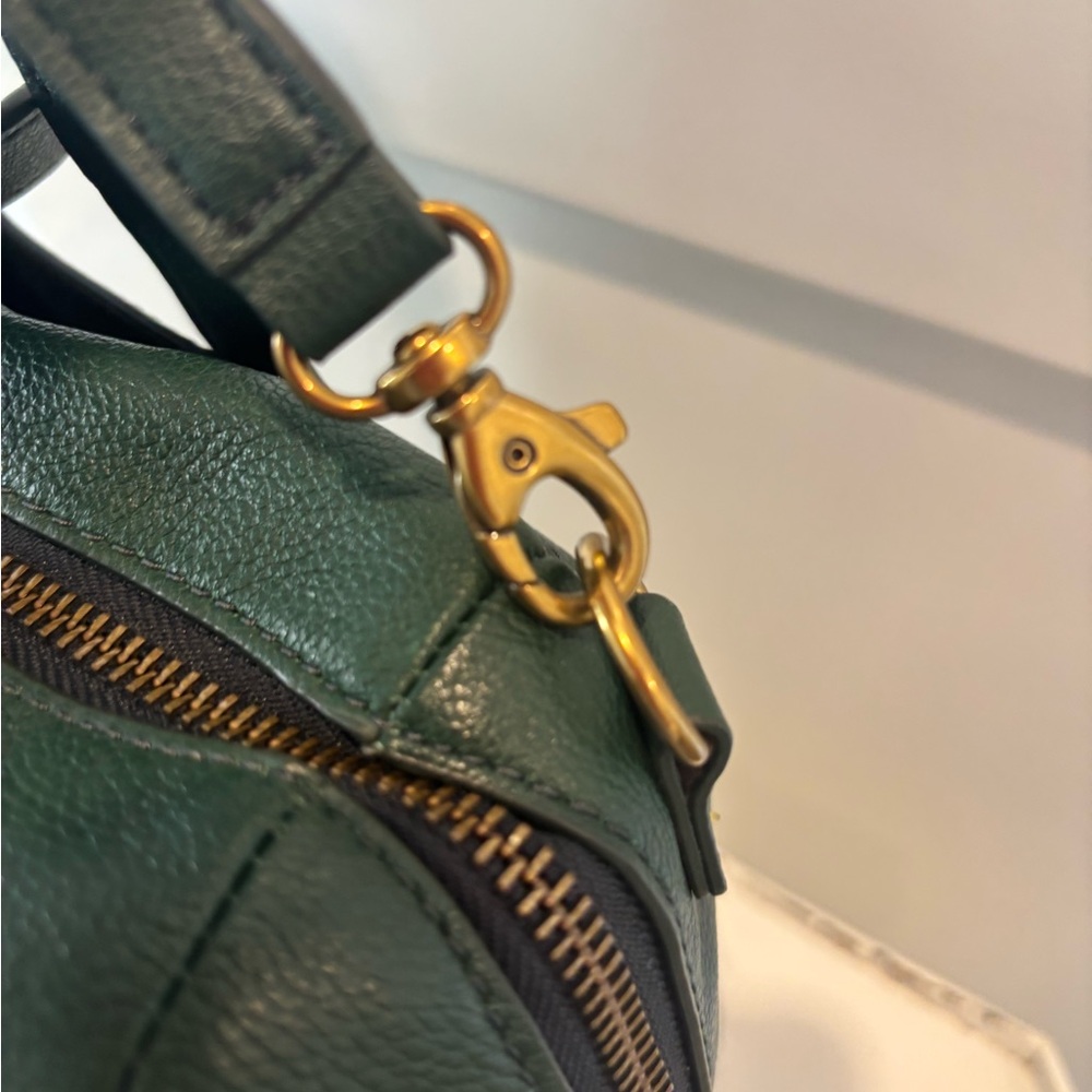 Fossil Forest Green Leather Satchel - Picture 10 of 14